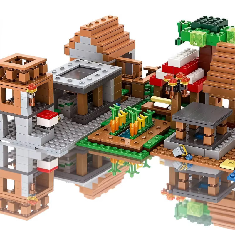 SIEZYOL My World Bausteine-Set, Dorfhaus mit Bauernhof und Wasserfall - Bild 3