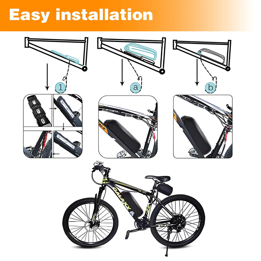 Aleaivy Hailong Akku für Bafang BBS02 BBS03 BBSHD Motoren, 36V oder 48V, Farbe: Schwarz - Bild 7