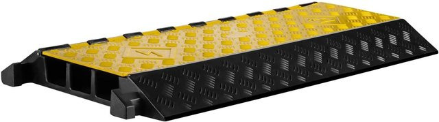Wiltec Kabelbrücke Kanal Überfahrschutz in Gelb-Schwarz B/T/H: 95 x 49 x 8 cm - Bild 1