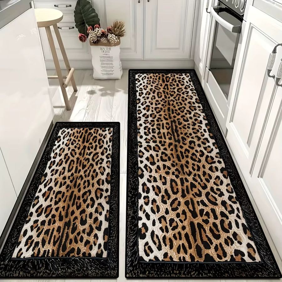 VIKAMA Teppichläufer mit Leopardenmuster für Wohnzimmer, Flur oder Schlafzimmer - Bild 2