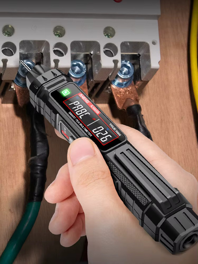 ANENG 6000 Multimeter Stift A3005B Phasenfolge Detektor für AC/DC Spannung Ohm Temperatur und Diode in Schwarz - Bild 6