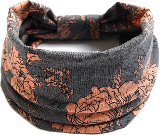 KaiTingu Stirnband, Baumwolle, Blumendruck, Damen, Schwarz - Bild 1