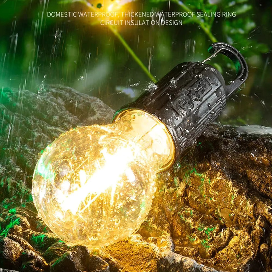 KDULIT Tragbare LED-Campingleuchte mit Haken und Typ-C-Aufladung, Wasserdicht, 600 mAh - Bild 4