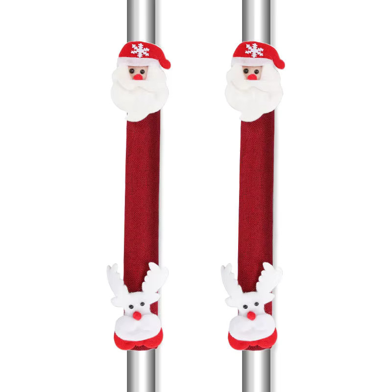 Weihnachts-Griffschutz für Siemens Küchengeräte mit Santa und Schneemann Motiv in Rot - Bild 2