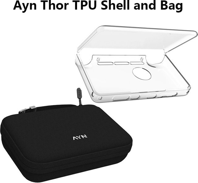 AYN THOR Zubehör-Set mit TPU-Hülle und schwarzer Tragetasche für die Dual-Screen-Flip-Spielkonsole - Bild 1