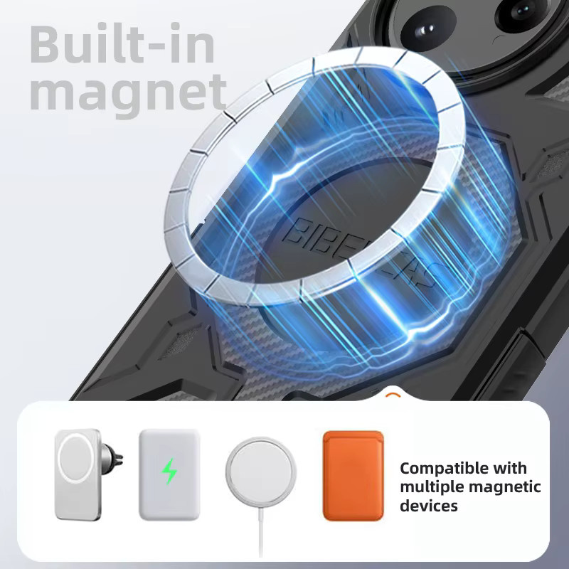 Robuste MagSafe-Schutzhülle aus hartem PC für Xiaomi Poco F7 Ultra, F6 und X7 Pro in Blau - Bild 3