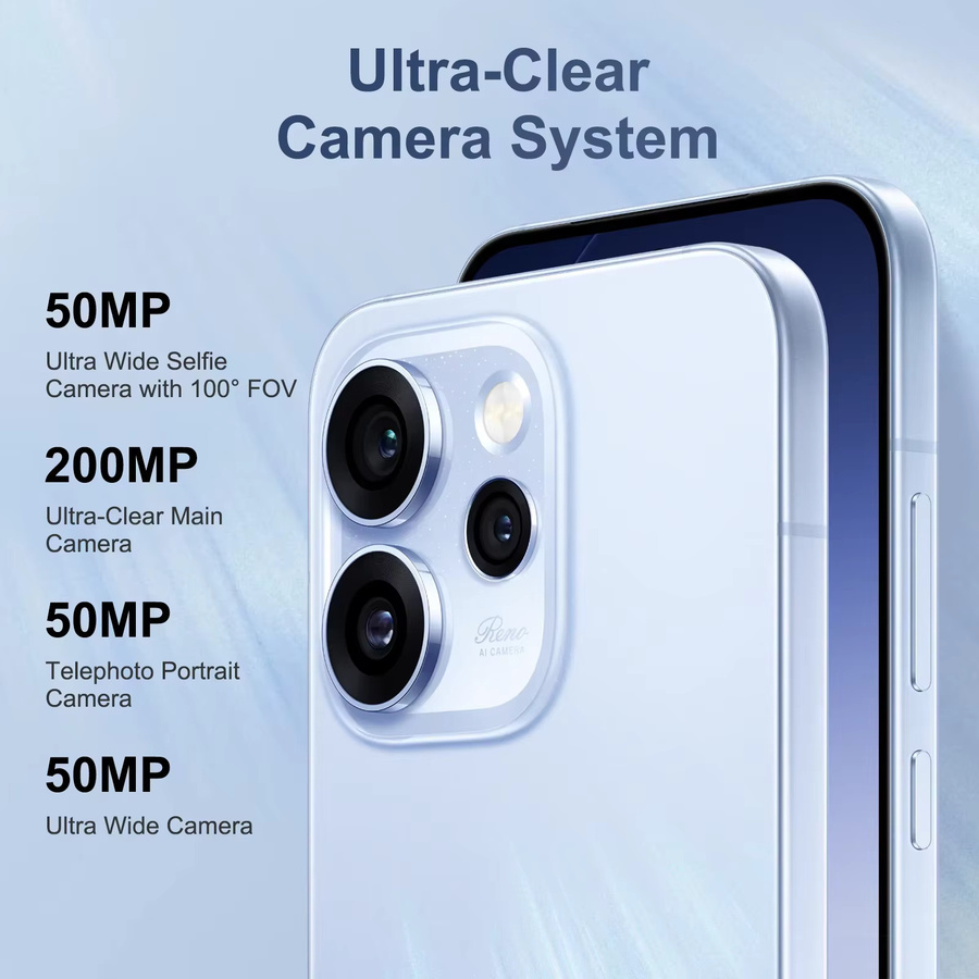OPPO Reno15 Pro 5G Smartphone EU-Version Schwarz mit 512 GB Speicher, 12 GB RAM, MTK Dimensity 8450, 6200 mAh, 80 W, 6,32 Zoll, 50-MP-Kamera und NFC - Bild 2