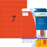 HERMA Ordnerrückenetiketten Universal für Aktenordner in Weiß, Rot und Orange - Bild 1