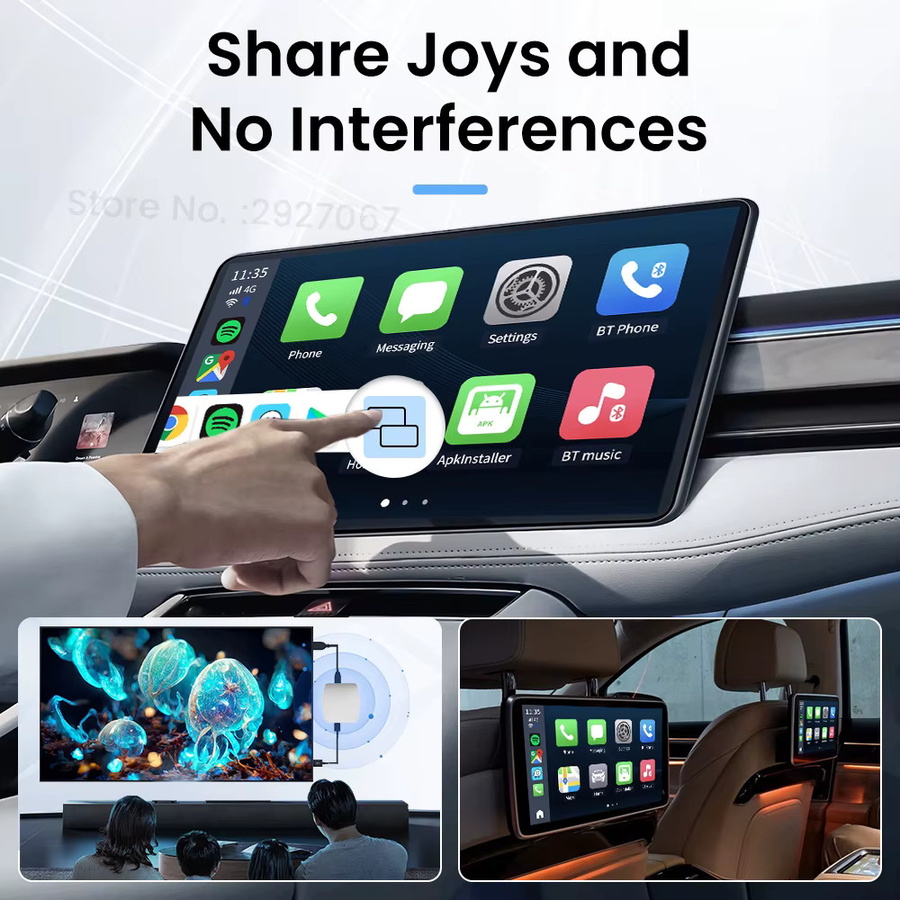 CarlinKit UHD SDM660 6225 HDMI CarPlay Ai TV Box mit Android 13, 8 GB RAM + 128 GB ROM, Wireless CarPlay und Android Auto für Video Streaming wie Netflix, Weiß - Bild 2