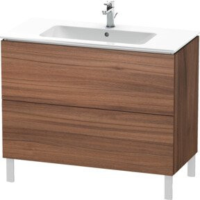 Duravit Waschtischunterschrank L-Cube in Nussbaum Natur mit 2 Auszügen, stehend, B: 102 cm, T: 48,1 cm, H: 70,4 cm - Bild 1