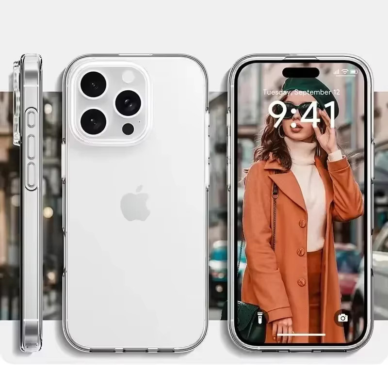 Arvin Ultradünne TPU Handyhülle in Transparent für iPhone 16 15 14 13 12 11 Pro Max Mini XR X XS Max 8 Plus - Bild 2