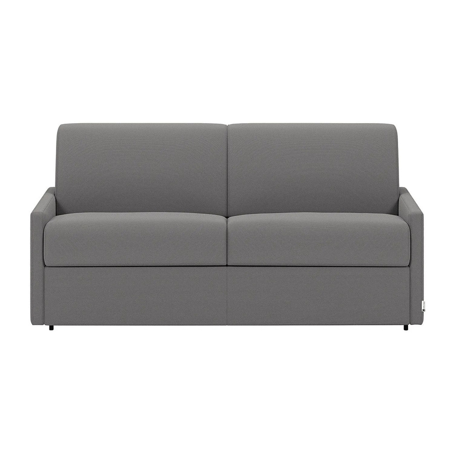 Vente-unique Schlafsofa Calife in Hellgrau mit Stoffbezug und Schaumstoffpolsterung - Bild 2