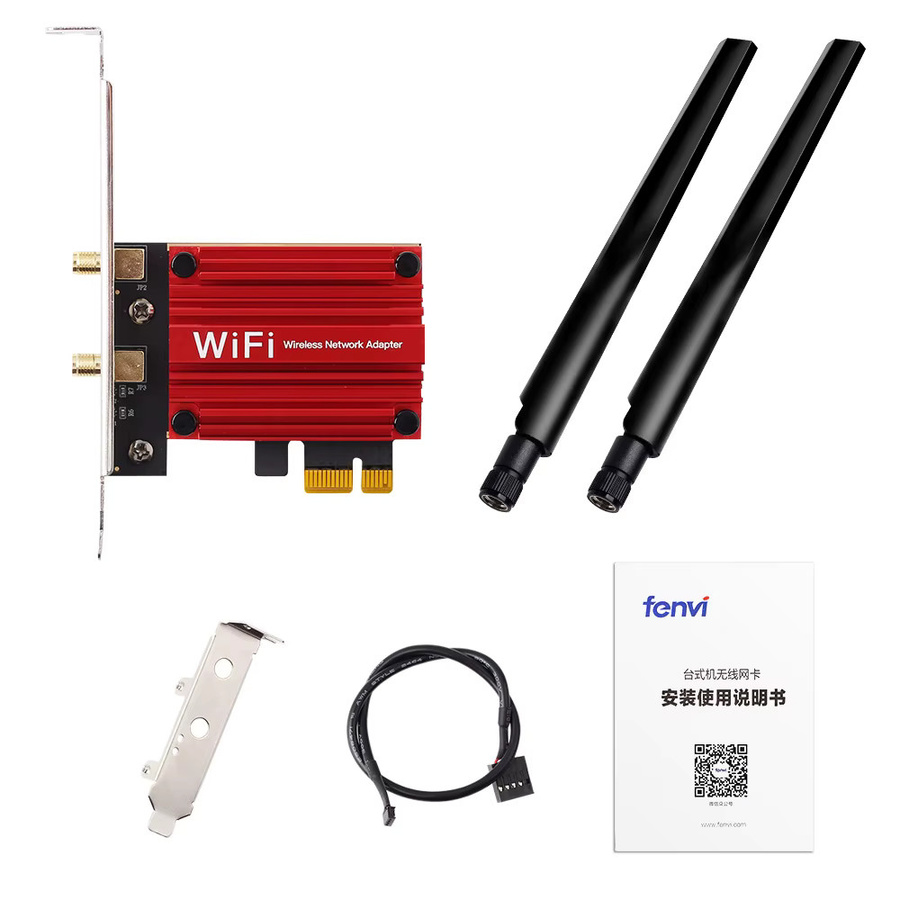 Fenvi WiFi 6E PCIe Netzwerkkarte AXE3000 mit AX210 Chip, Tri-Band 2,4/5/6GHz, 5400Mbps und Bluetooth 5.3 für Windows 10/11 - Bild 3