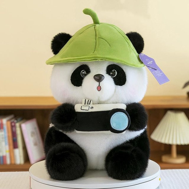 Favorite Kamera Panda Puppe Plüschtier, 55cm - Bild 1