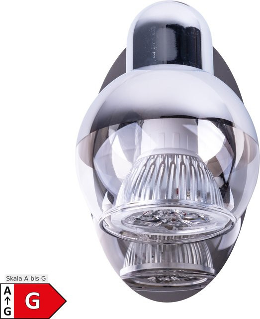 Näve Boccia Wand- und Deckenleuchte in Chrom mit warmweißem LED-Leuchtmittel (GU10) - Bild 1