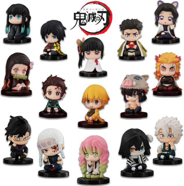 Bandai Demon Slayer Q-Version Sitzende Geisterpuppen Figuren-Spielzeug, Set / Bundle - Bild 1