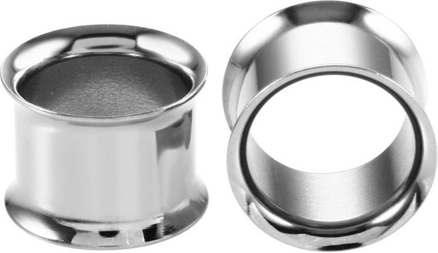 YULIN Ohrdehner Tunnel Plug, Edelstahl, Silber, 3mm, Damen - Bild 1