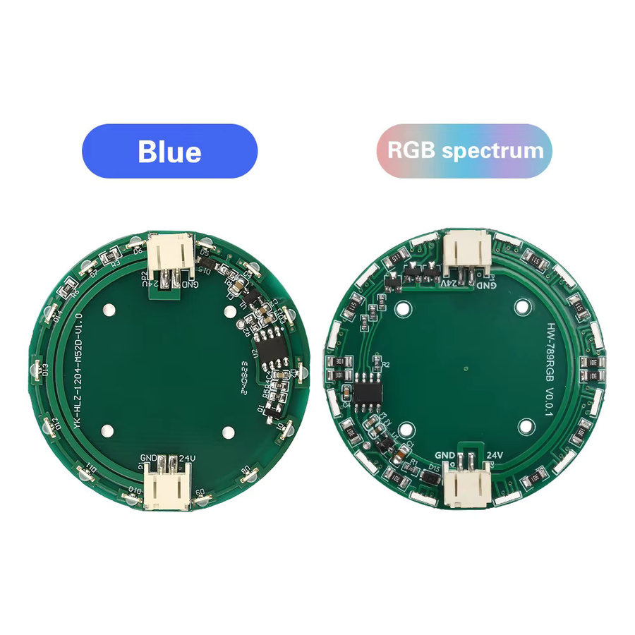 Rundes LED Modul mit Touch-Induktionsschalter für RGB Lichtstreifen, DC 24V, Blau und Grün - Bild 2