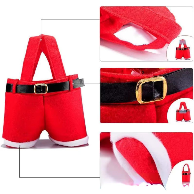2er-Set Weihnachtsgeschenktüten in Rot zur Dekoration für Süßigkeiten und Geschenke - Bild 4