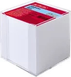 Herlitz Zettelbox Memo-Holder aus Kunststoff in Transparent und Weiß - Bild 1