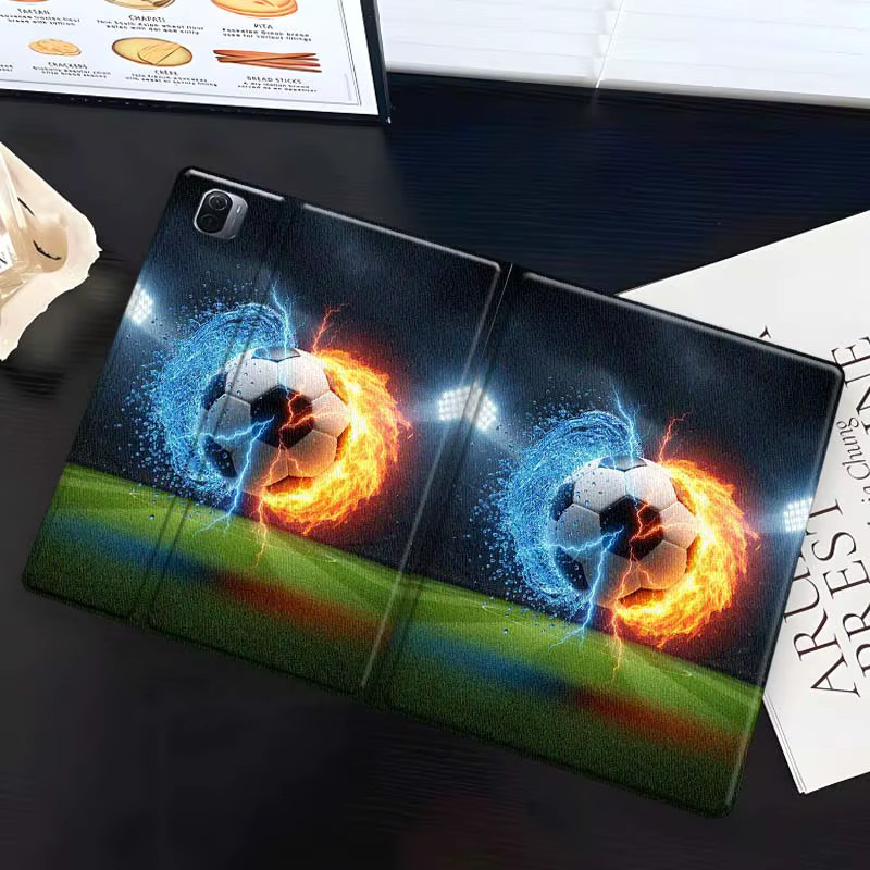 Künstlerische Tablet-Hülle im Fußball-Design für Xiaomi Redmi Pad Pro Max Ultra und SE Modelle, Mehrfarbig - Bild 2