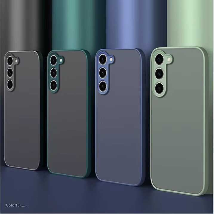 Armor Case Matte Bumper Hülle für Samsung Galaxy S26 S25 S24 S23 S22 S21 S20 S10 Fe Plus Ultra S10E Note10 Note20 Plus Ultra in Schwarz und Blau - Bild 2