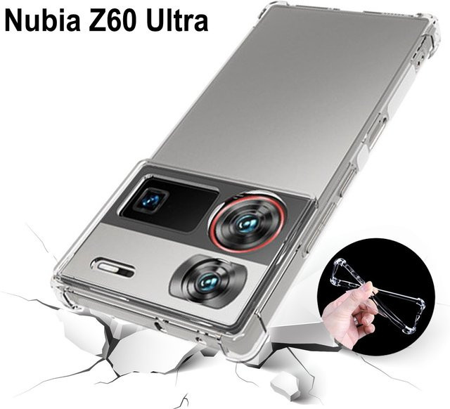 Stoßfeste Silikon TPU Handyhülle mit Airbag-Schutz für ZTE Nubia Z60 Ultra NX721J in Transparent - Bild 1