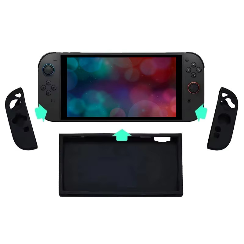 Silikon-Schutzhülle für die NS 2 Konsole in Schwarz – weiche und rutschfeste Hülle mit Handgriff für dein Game-Controller-Zubehör - Bild 6