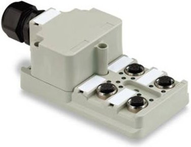 Weidmüller SAI-6-M 4P M12 Sensor/Aktorbox passiv mit Metallgewinde, Grau - Bild 1