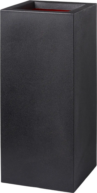 Rechteckiger Pflanzkübel Smooth von Aplanta in Schwarz, B/T/H: 36 x 36 x 79 cm - Bild 1
