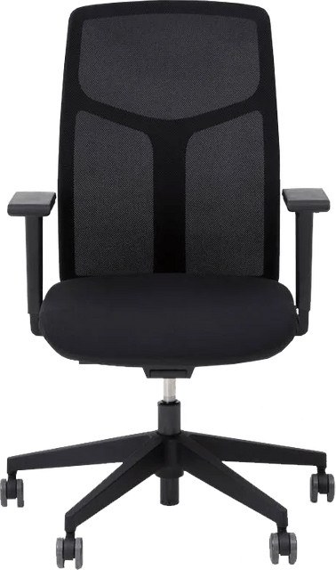 Ahrend Zest Bürostuhl in Schwarz mit Netzbespannung, Armlehnen und Rollen - Bild 1