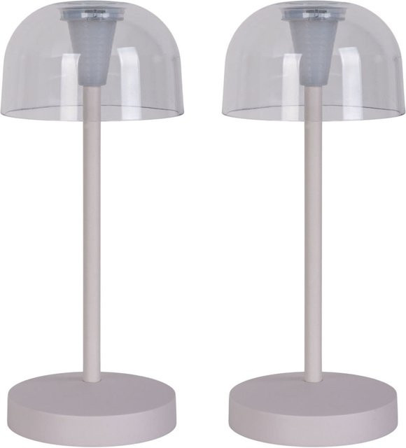 Näve GOMBA Akku-Tischleuchte 2er Set, weiß, Höhe: 18,5 cm - Bild 1
