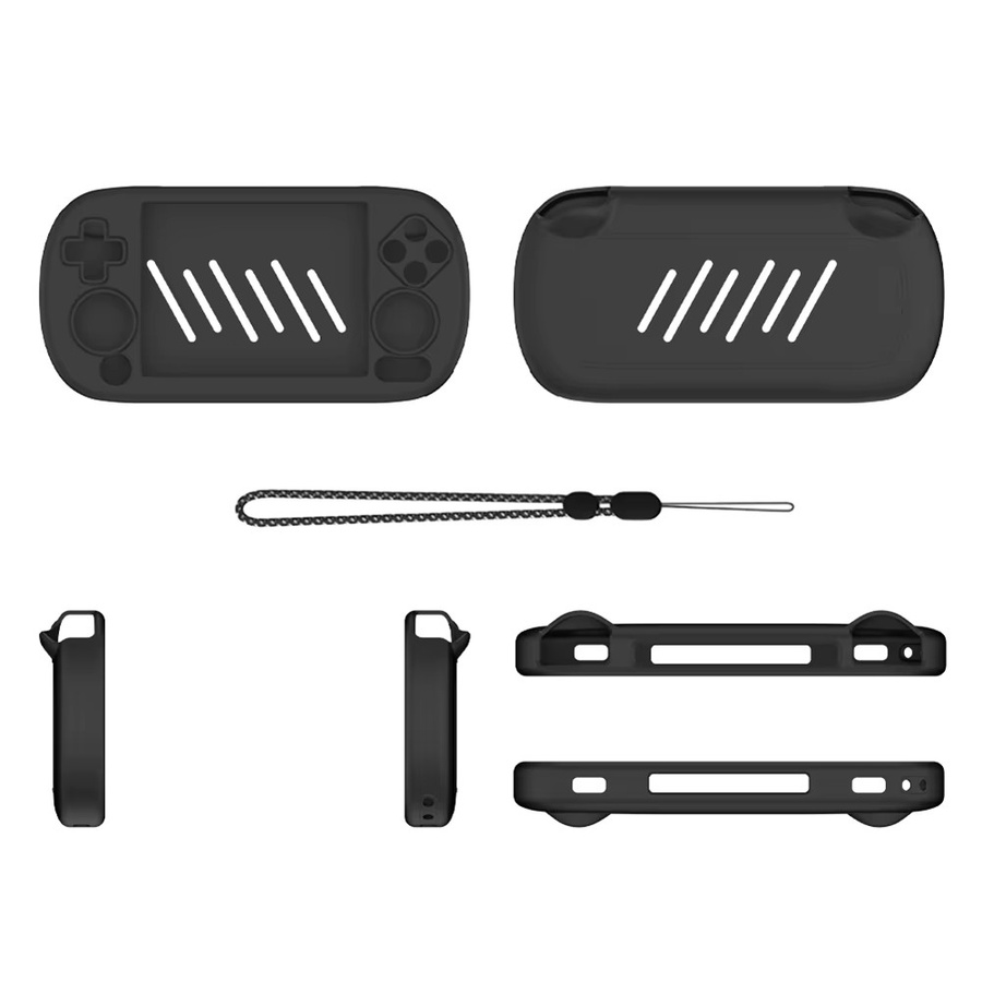Anbernic Silikonhülle Soft Skin Case mit Lanyard für RG40XX H Spielekonsole in Schwarz oder Weiß - Bild 1