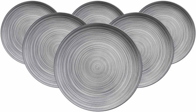 Ritzenhoff & Breker Dessertteller Sendai Wirbel Grau 6er Set Durchmesser: 21 cm - Bild 1