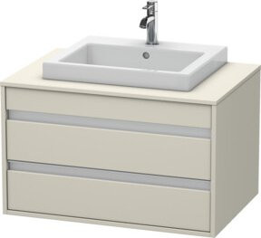 Duravit Waschtischunterschrank Ketho in Tau, B/T: 80 x 55 cm, mit 2 Schubladen für mittigen Einbauwaschtisch - Bild 1