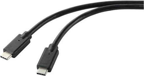 Renkforce USB-C Ladekabel USB 2.0 mit TPE-Mantel in Schwarz, Länge: 1,00 m, Modell RF-5251918 - Bild 1