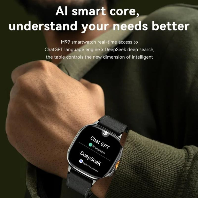 M99 5G Smartwatch mit 2,4 Zoll Amoled Display, Android, Drehkamera, SIM-Kartenslot und WLAN, Schwarz - Bild 12