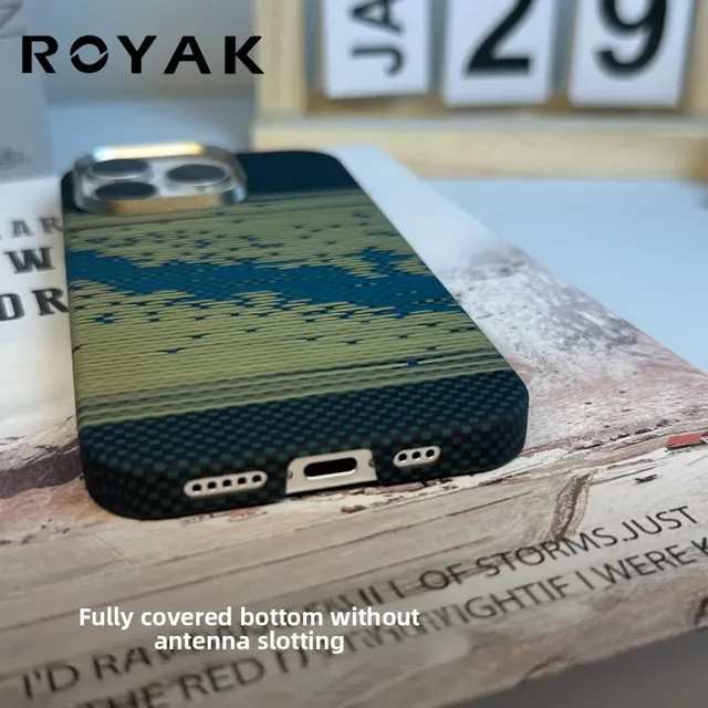 Magnetische Kevlar-Kohlefaser Handyhülle für iPhone 15 und iPhone 16 Pro Max in High-End-Design - Bild 1