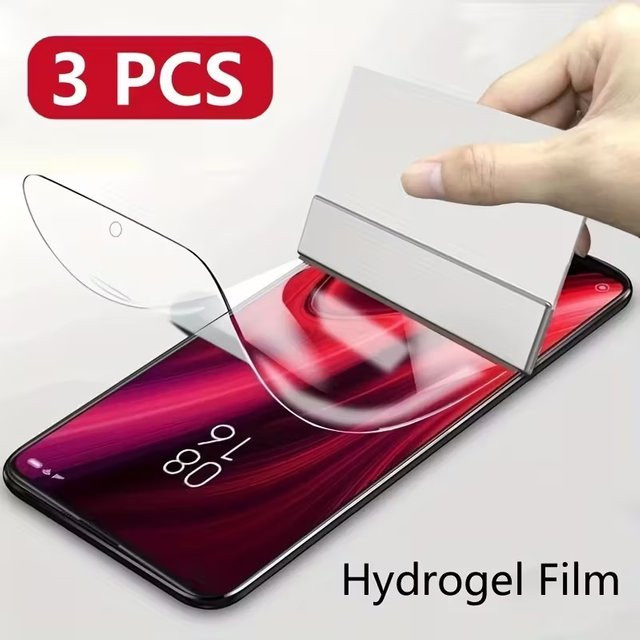3er-Pack Hydrogel Displayfolie für Motorola Moto G85, S50 Neo, E14, G2024, Power, G24, G34, G54, G14, G84, E22, G75, G55, G35, G45 in Transparent - Bild 1
