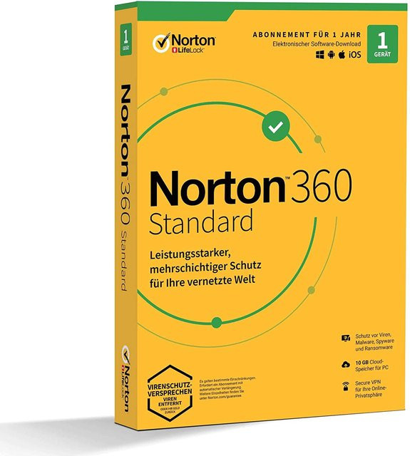 Norton LifeLock 360 Standard Antivirus Security Subscription für 1 User und 1 Device für 12 Monate - Bild 1