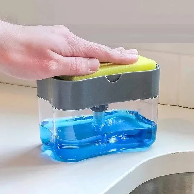 HOCOSHINE Automatischer Seifenspender für die Küche in Schwarz mit 380ml Fassungsvermögen - Bild 1