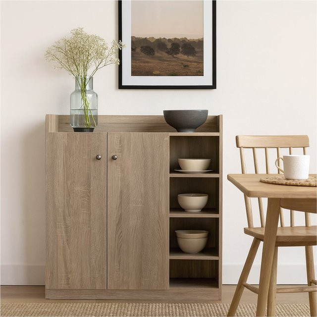 HTI-Living Sideboard mit 8 Regalfächern in Silber aus Spanplatte - Bild 1