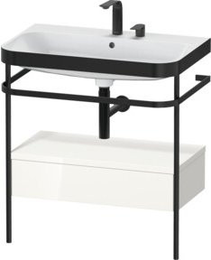 Duravit Möbelwaschtisch-Kombi Happy D.2 Plus in Weiß mit 2 Handtuchhalter und 1 Schublade, B/T/H: 77,5 x 49 x 85 cm - Bild 1