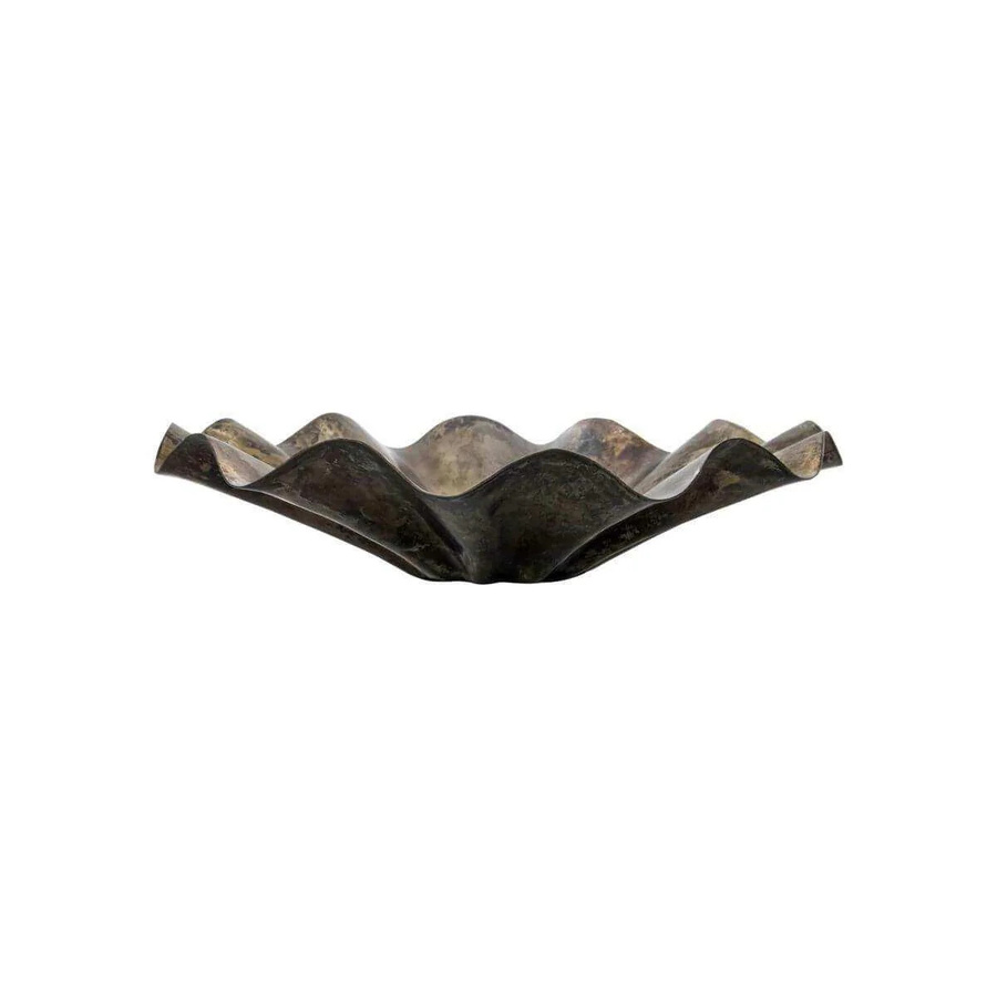 House Doctor Schale Flood aus Eisen in antik braun mit Durchmesser 35 cm - Bild 1