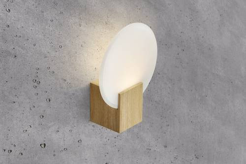 Nordlux Hester Wandleuchte aus Holz und Glas in Weiß, dimmbar, IP44 für Badezimmer - Bild 1