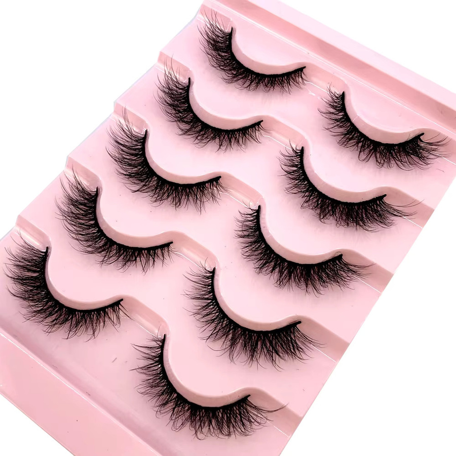 AMSDCN Wimpern 3D-Nerzfell, Black, 5 Paar, Unisex - Bild 3