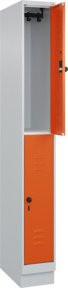 C+P Doppelstock-Spind Classic PLUS mit Sockel, 1 Abteil, Reinorange, H x B x T: 195 x 25 x 50 cm - Bild 1