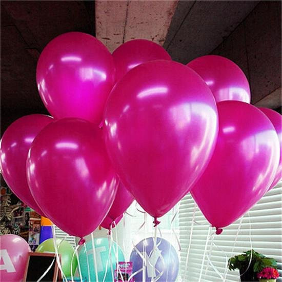 Vichandar 10 Stück Herz-Latex-Luftballons in Rot und Rose für Geburtstag und Hochzeit - Bild 1