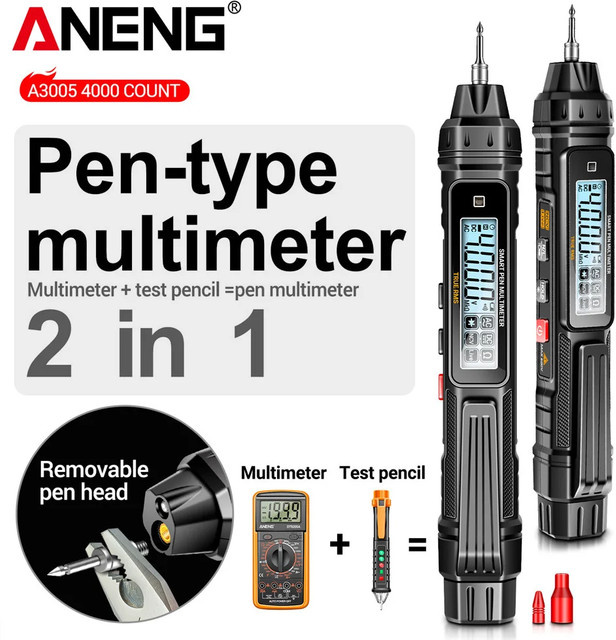 ANENG A3005 Digitales Multimeter in Stiftform mit berührungsloser AC/DC-Spannungsmessung, Ohm- und Diodentester - Bild 1