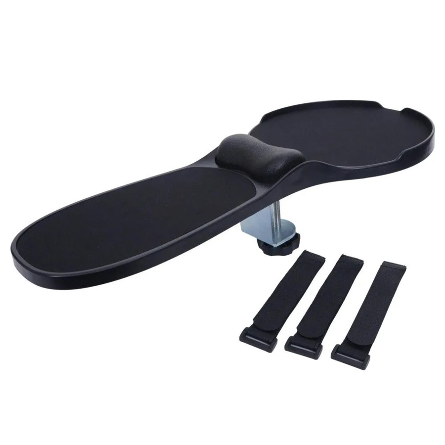 MCW 2in1 Ergonomische Armauflage mit Mauspad N76 in Schwarz, 90 Grad verstellbare Gelenkstütze und Handgelenkkissen - Bild 3